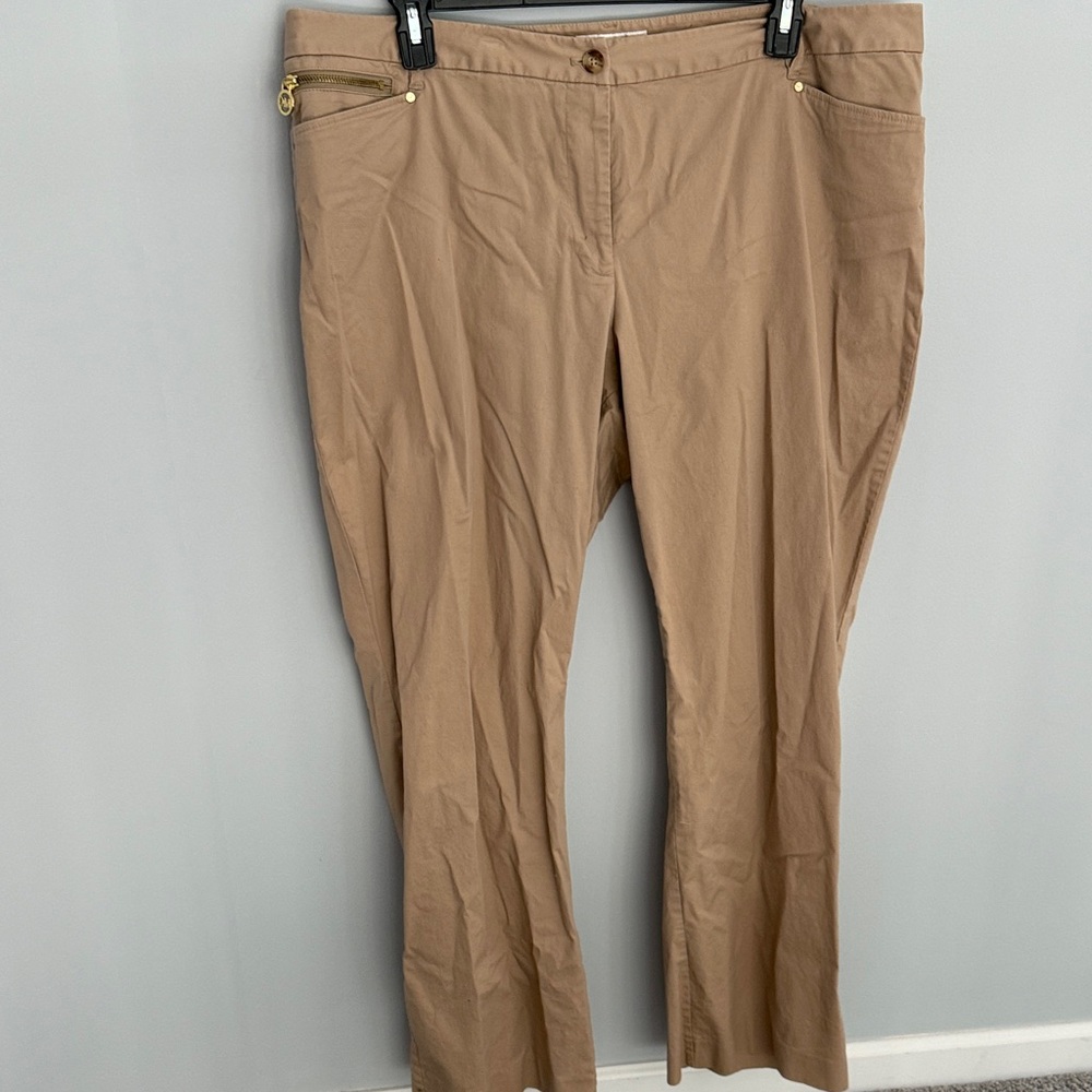 Michael Kors Tan Flare Jeans